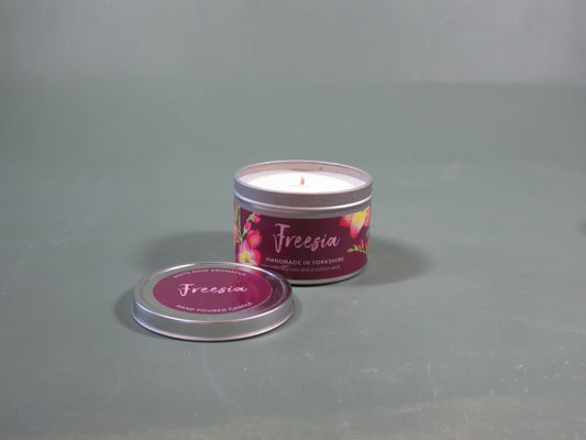 Freesia Large Tin Candle