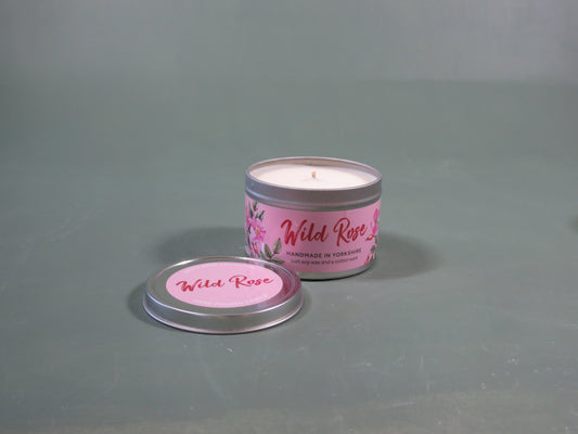 Wild Rose Large Tin Candle